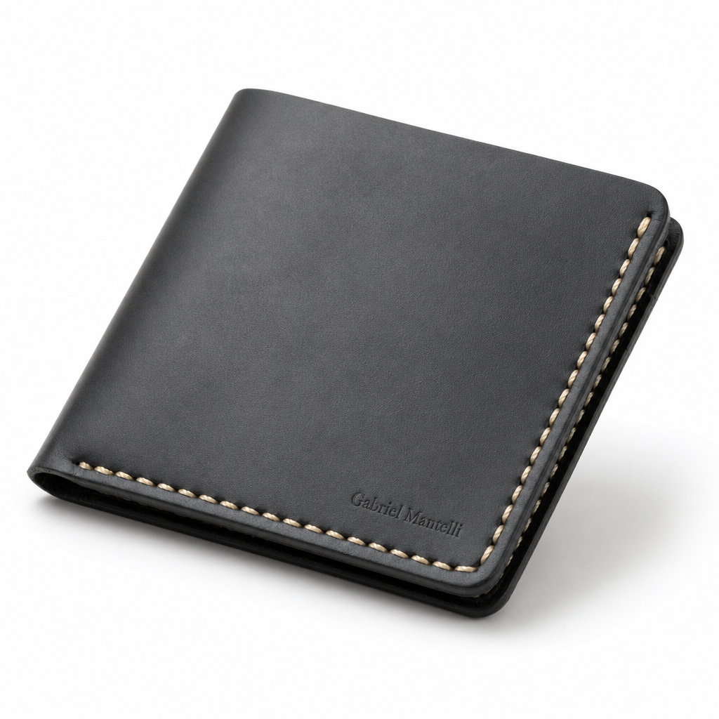Horizontal Bifold Wallet in Black - angle