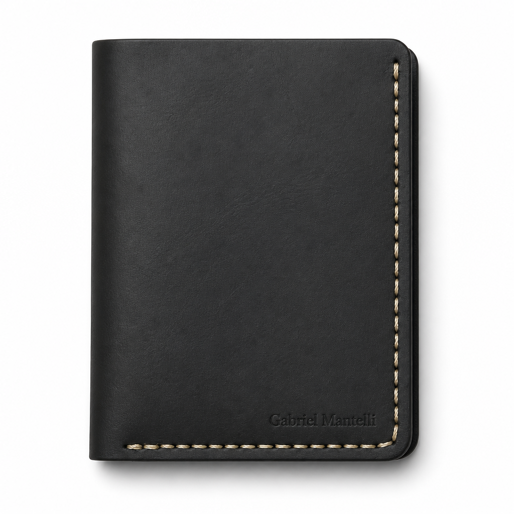 Vertical Bifold Wallet in Black - hero