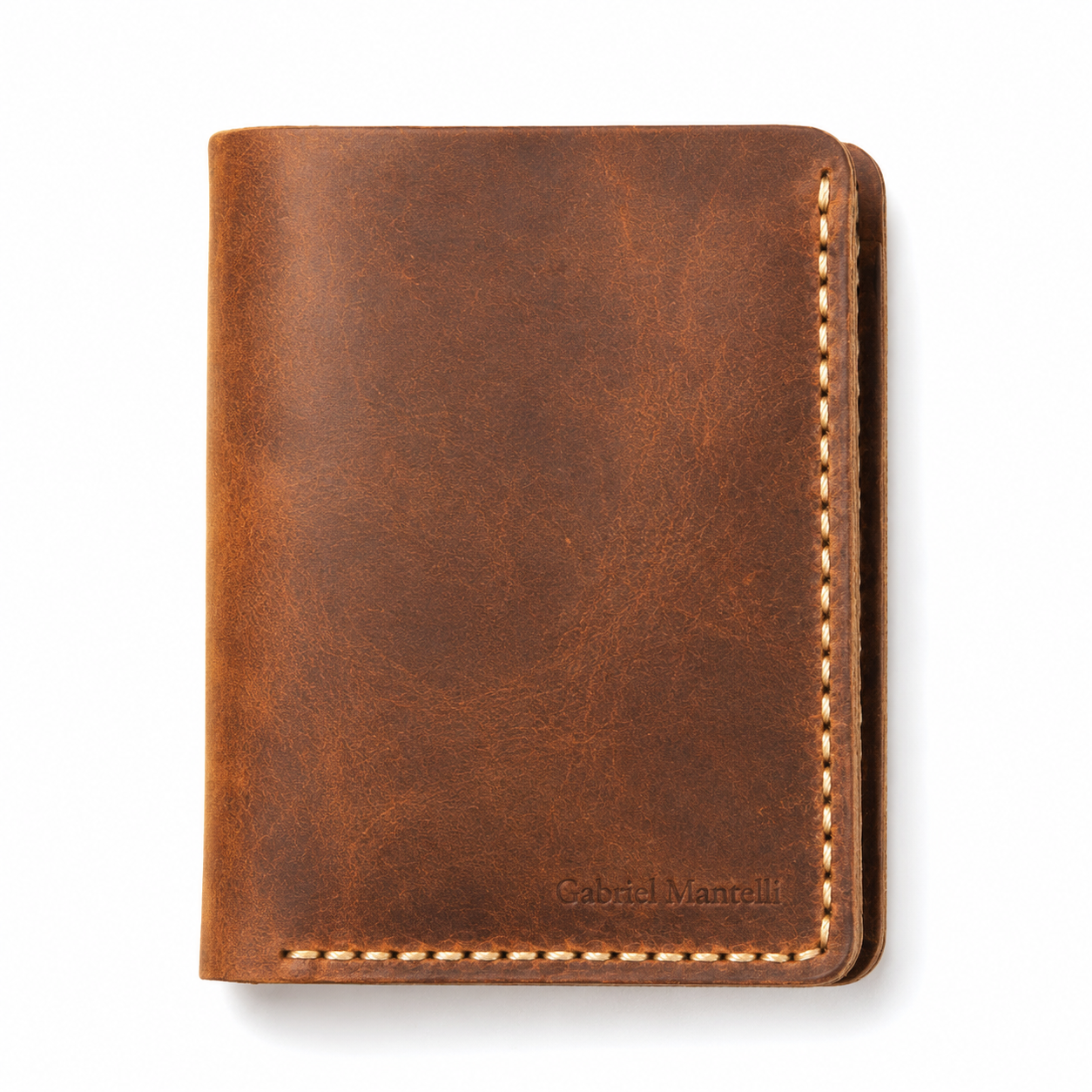 Vertical Bifold Wallet in Cognac - hero
