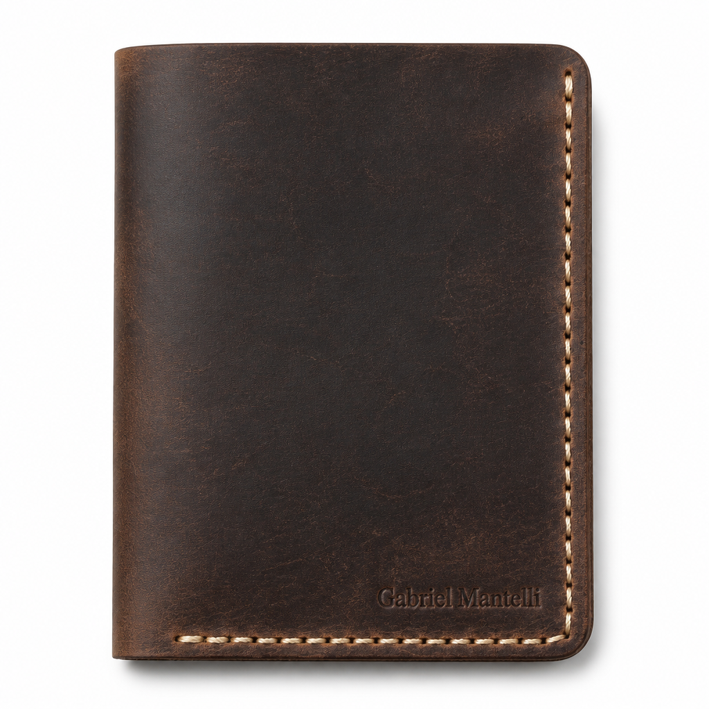 Vertical Bifold Wallet in Dark Brown - hero