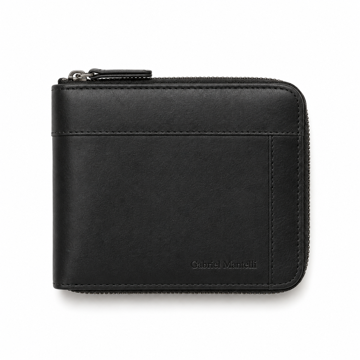 Zip-Around Wallet in Black - hero