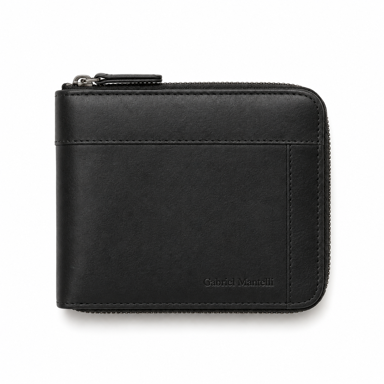 Zip-Around Wallet in Black - hero
